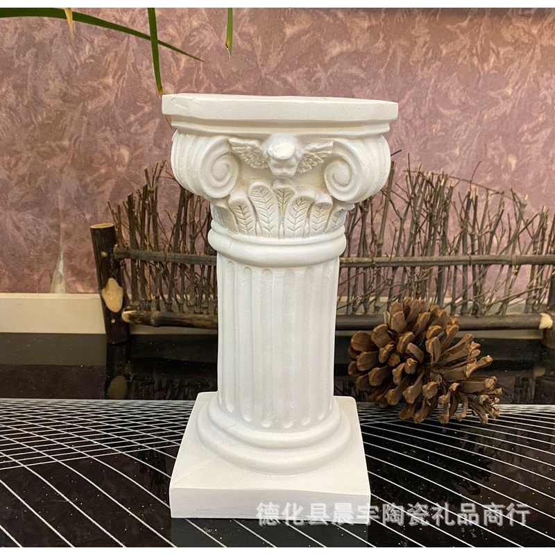 Tượng  Cột La Mã Bắc Âu  làm chân nến decor, chụp ảnh, trang trí nhà cửa
