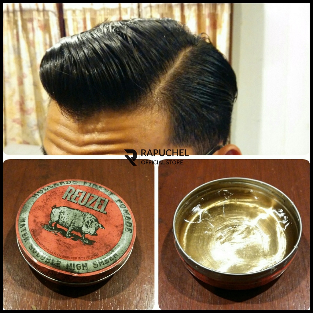 Sáp vuốt tóc nam Reuzel Red Pomade chính hãng gốc dầu giữ nếp cao cấp Rapuchel Store RR01