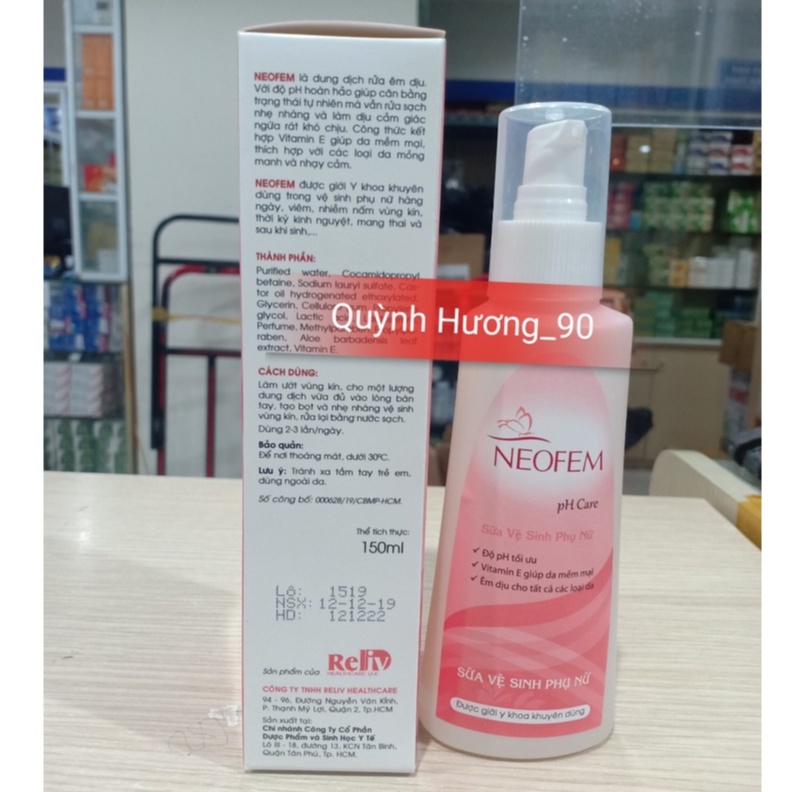 Dung dịch vệ sinh NEOFEM 150ml giúp cân bằng độ PH cho nữ giới