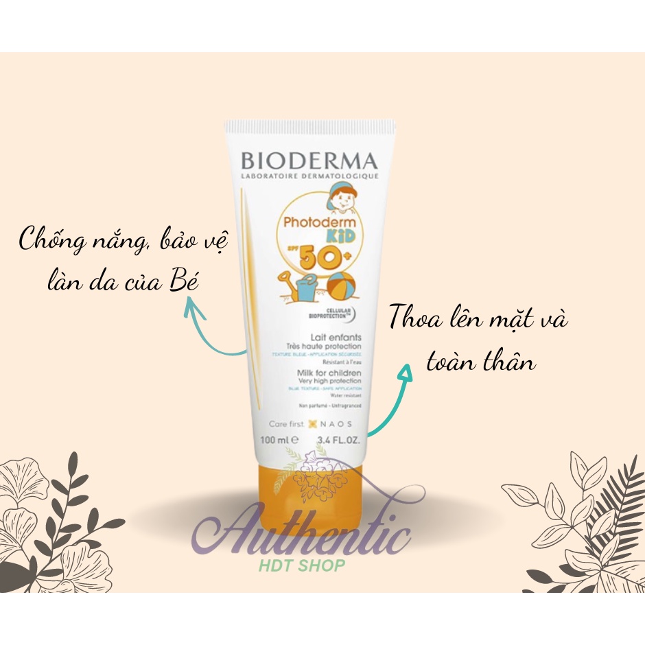 Kem chống nắng trẻ em BIODERMA Kid (Bill Pháp)