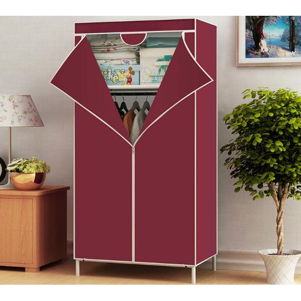 Tủ vải đựng quần áo cao cấp 3D 2 buồng 6 ngăn (họa tiết giao ngẫu nhiên) | BigBuy360 - bigbuy360.vn