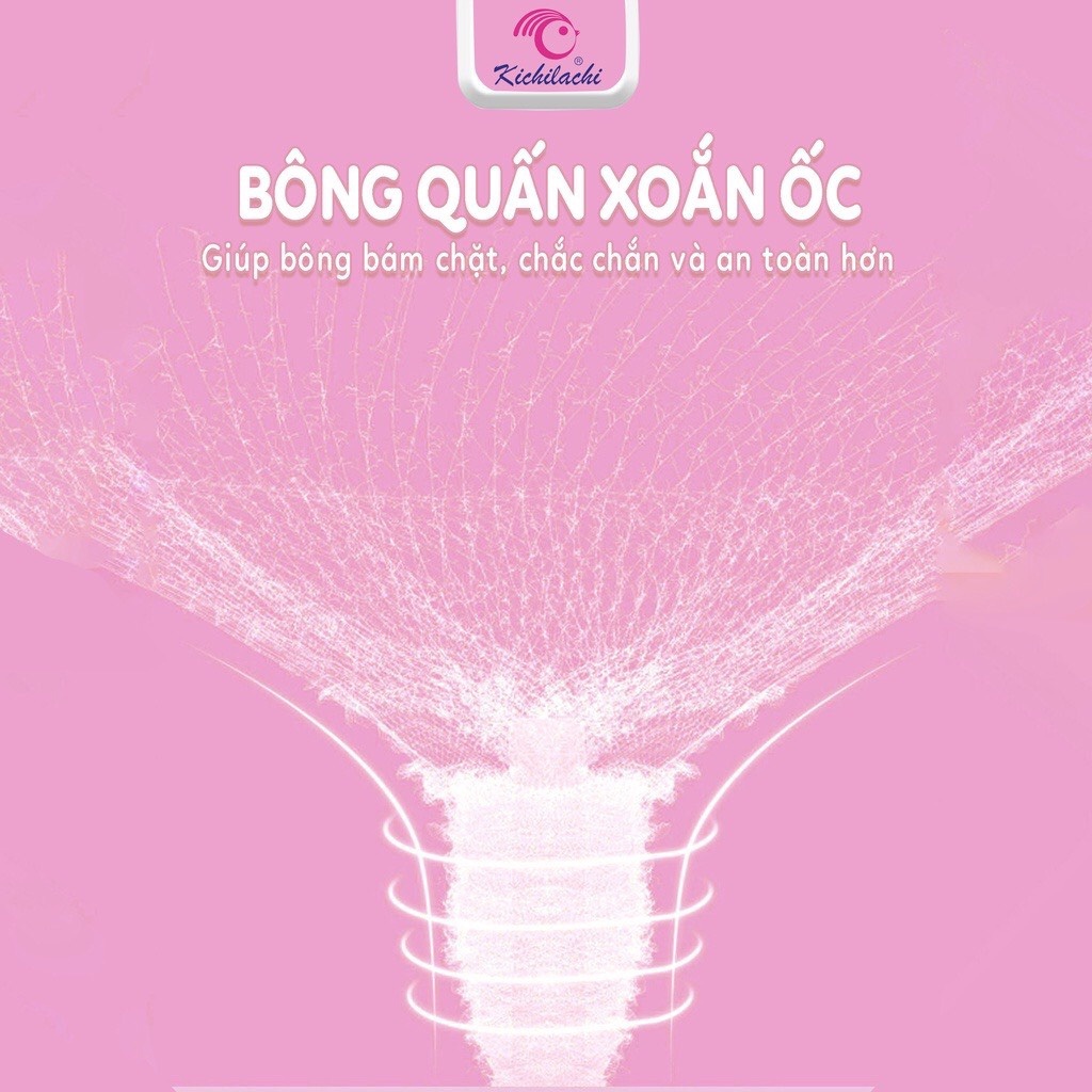 Tăm bông sơ sinh, BÔNG NGOÁY TAI SƠ SINH KICHILACHI HỘP HÌNH LỢN HỒNG CHO BÉ