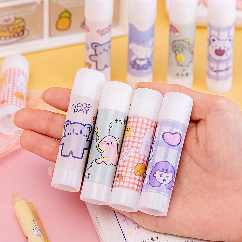 Hồ keo dán giấy khô dễ thương nhiều màu sắc cute, keo khô dán giấy trang  trí họa tiết đáng yêu | Shopee Việt Nam