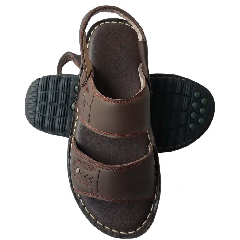 Giày Sandal Nam Da Bò BIGBEN May Đế SD94