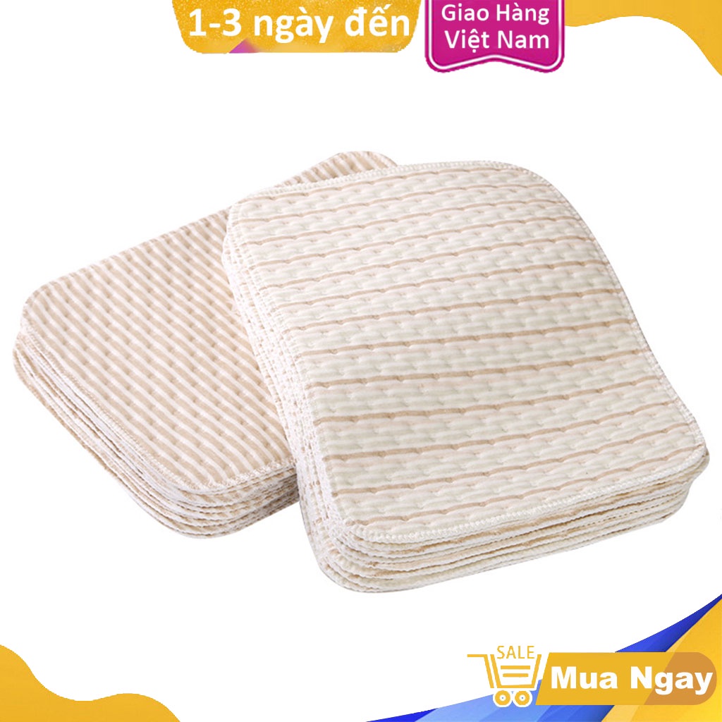 Tấm Lót Chống Thấm Cho Bé Chất Liệu Cotton Hữu Cơ Tự Nhiên 4 Lớp, Thoáng Khí
