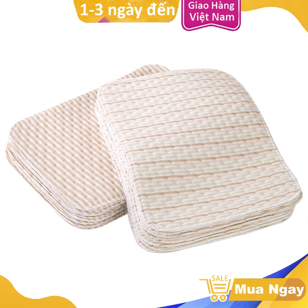 Tấm Lót Chống Thấm Cho Bé Chất Liệu Cotton Hữu Cơ Tự Nhiên 4 Lớp, Thoáng Khí