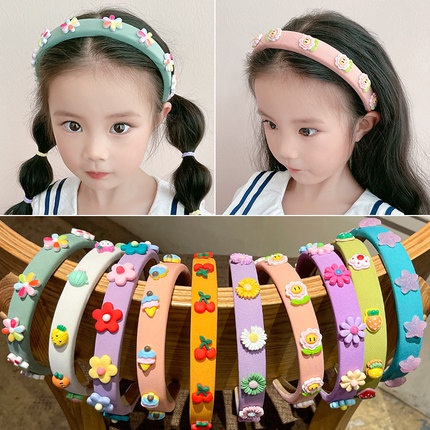 Băng Đô Cài Tóc Đính Hoa Hoạt Hình Cho Bé Gái