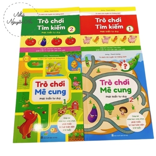 Sách - Trò Chơi Mê Cung - Tìm Kiếm - Rèn Luyện Trí Thông Minh, phát Triển Tư Duy Cho Trẻ 2-6 Tuổi (Bộ 4 Cuốn)