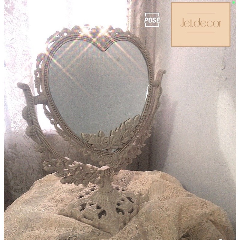 Gương để bàn decor kiểu dáng vintage