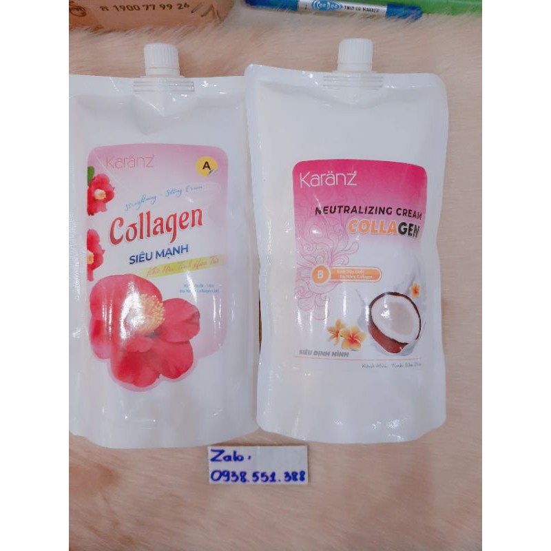 Kem duỗi_ uốn đa năng collagen KARANZ 1000mlx 2 túi