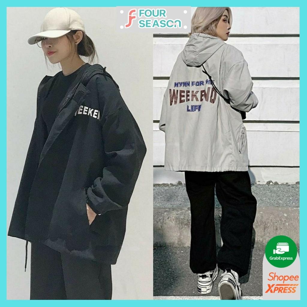 Áo khoác dù form rộng unisex,áo khoác chống nắng thời trang cao cấp WEEKEND 4S AKD13 phong cách Hàn Quốc street style