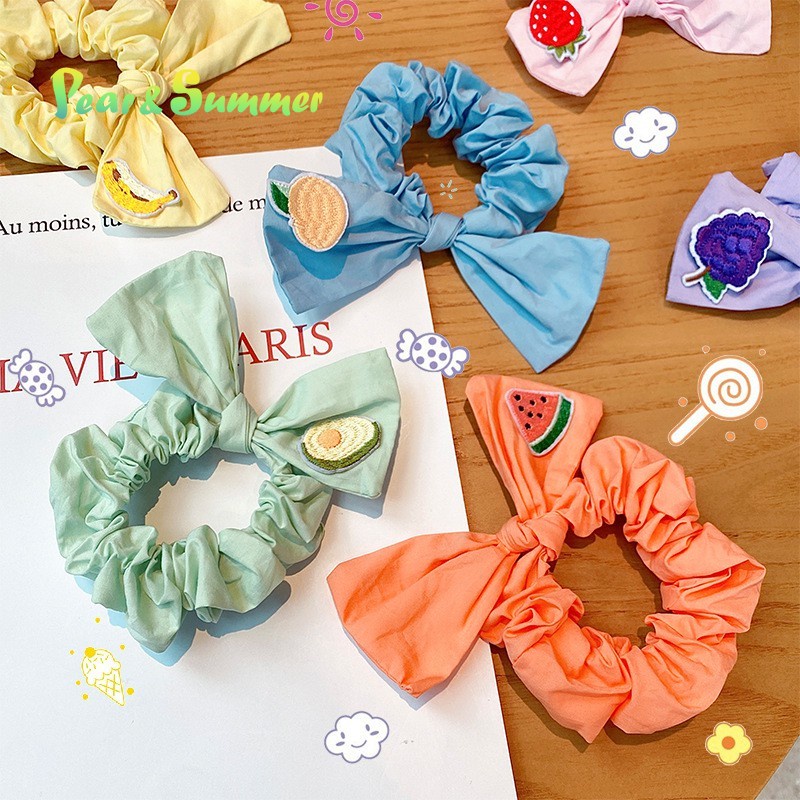 L&amp;X Korean Hair Accessories Fashion Cloth Fruit Bowknot Hair Rope for Women