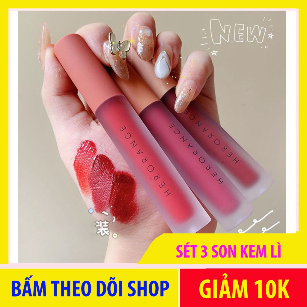 [ sét 3 cây] son kem lì herorange chính hãng không trôi, son lì môi chính hãng nội địa trung quốc giá rẻ MEU | BigBuy360 - bigbuy360.vn