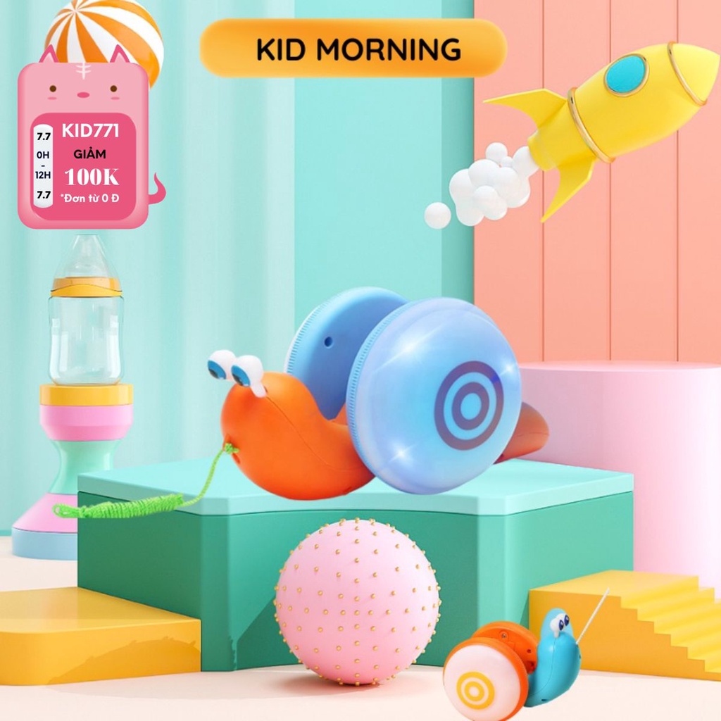 Đồ Chơi Trẻ Em Bé Trai Bé Gái Ốc Sên Phát Sáng Phát Nhạc Vui Nhộn Dễ Thương Có Thể Dắt Đi Dạo Đi Chơi