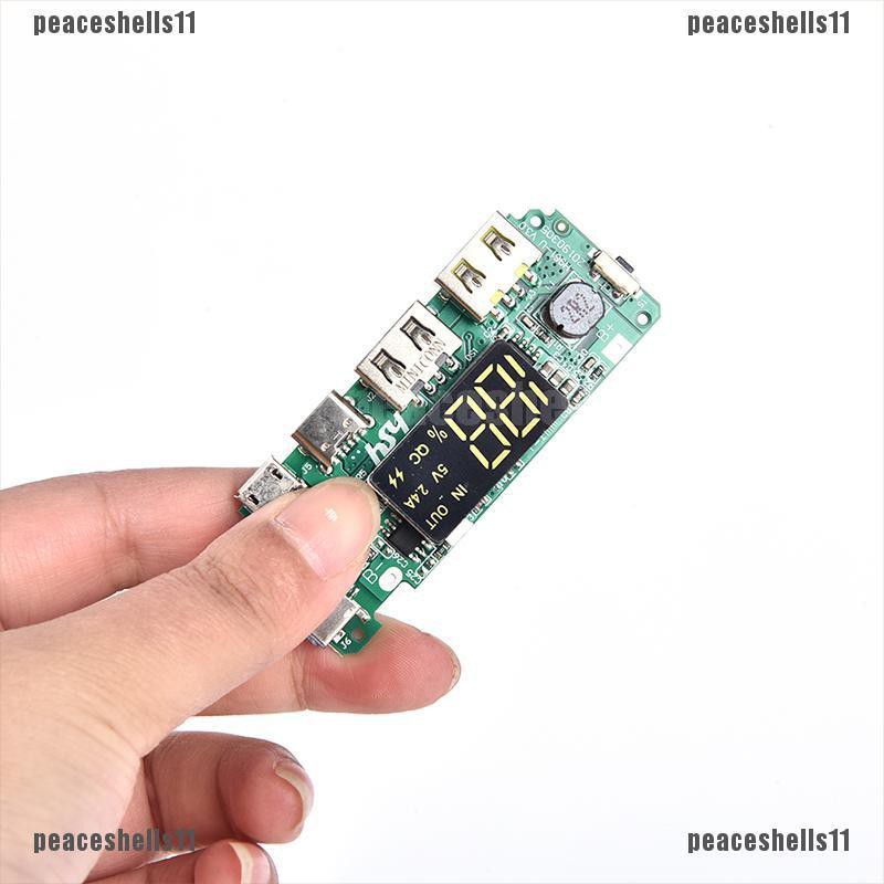 Pin Sạc Dự Phòng 5V 2.4A USB 18650 Có Đèn LED