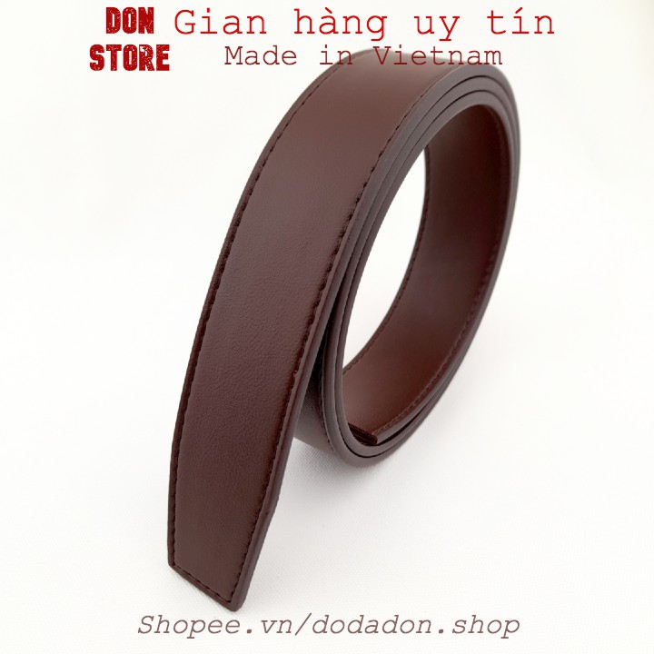 [HOT]Dây Lưng Nam Dây Trơn Da PU Cho Khóa Lăn ( Dây Không Mặt)