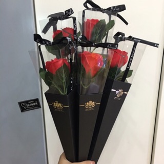 [Hoả tốc] 🌻🌹Sỉ 12k Hoa sáp hộp 1 bông kèm lá 🌹🌻