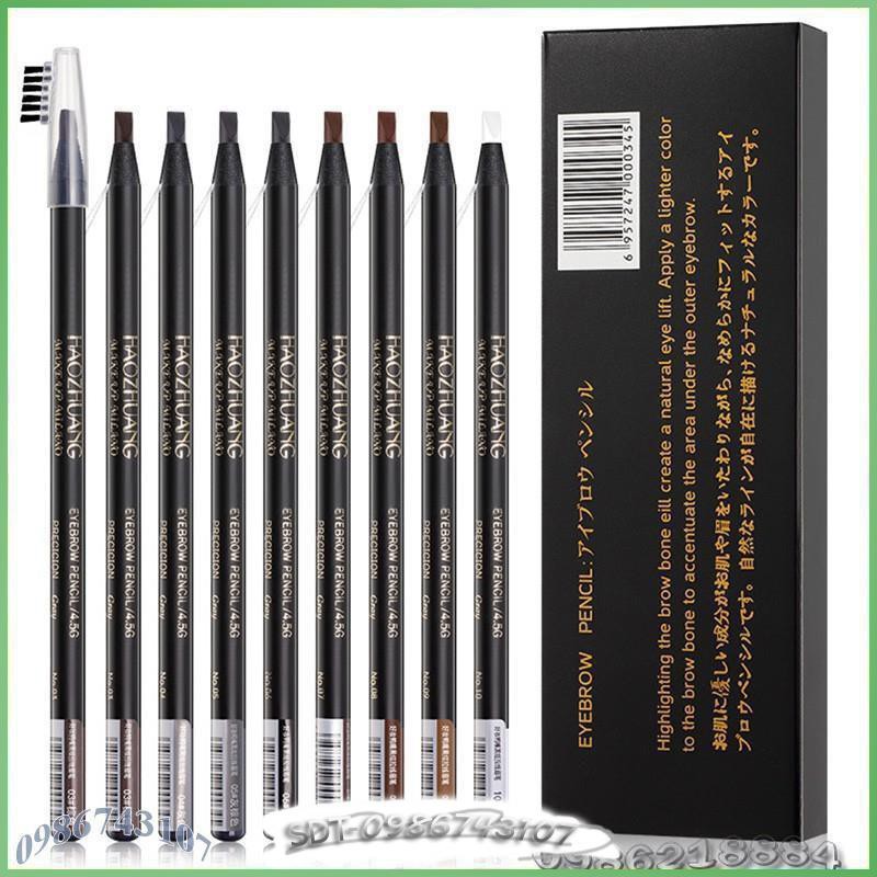 Chì xé kẻ mày cao cấp Haozhuang Make Up Milano Eyebrow Pencil siêu mịn bền màu AEP1