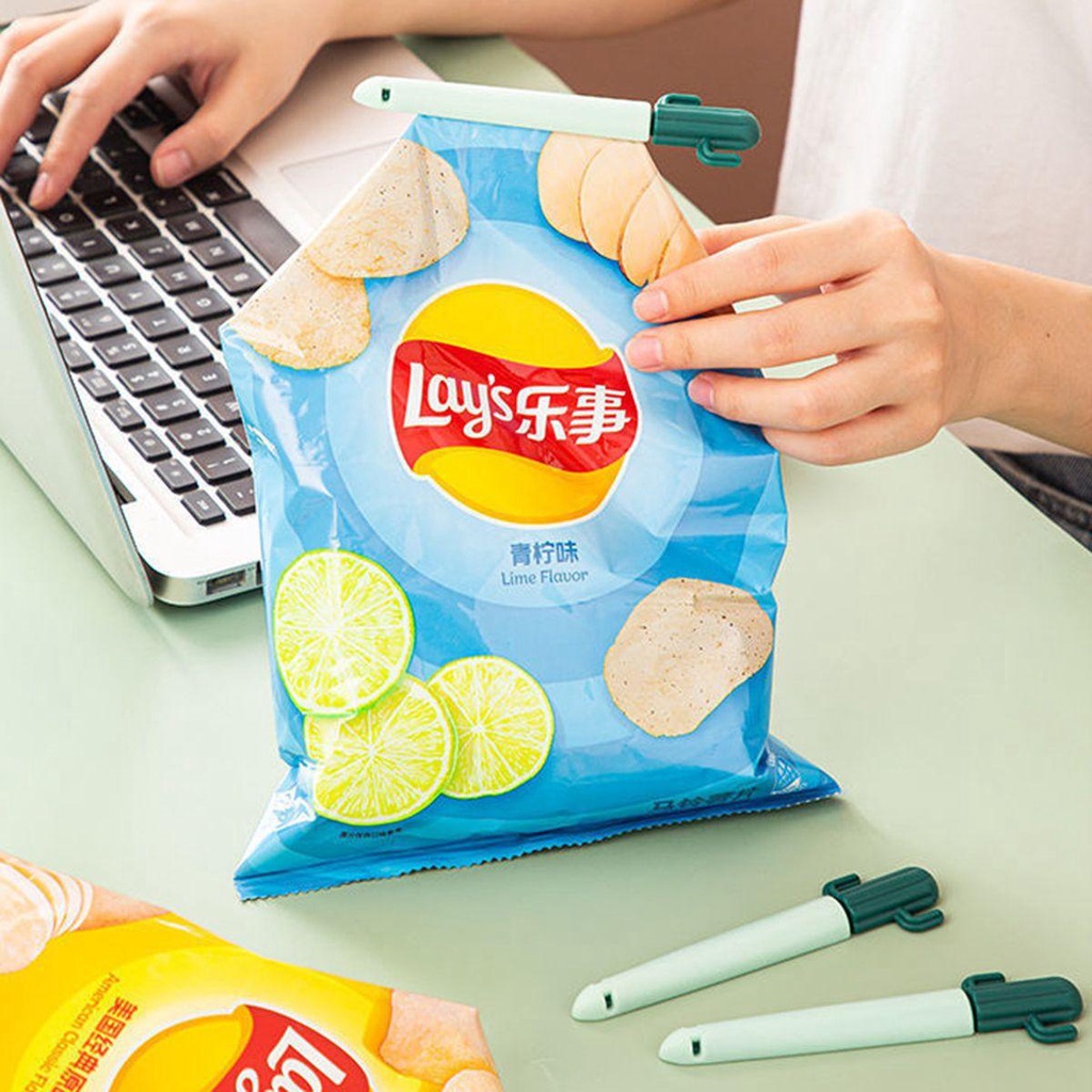 Kẹp Miệng Túi Bằng Nhựa Hình Cây Xương Rồng Dễ Thương