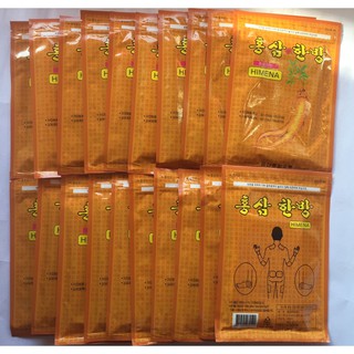 Combo 20 gói cao dán hồng sâm Himena Hàn Quốc , miếng dán hồng sâm