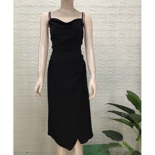 Đầm dự tiệc body 2 dây cổ đỗ MLXL [Kèm ảnh thật]