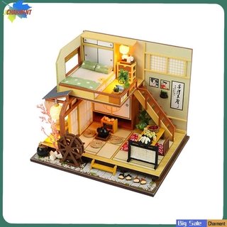Mô Hình Nhà Búp Bê Tự Lắp Ráp Bằng Gỗ Phong Cách Nhật Bản