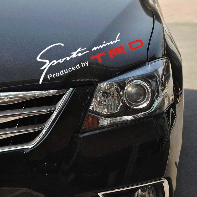 Tem xe hơi Sportmind TRD dán trước đèn xe