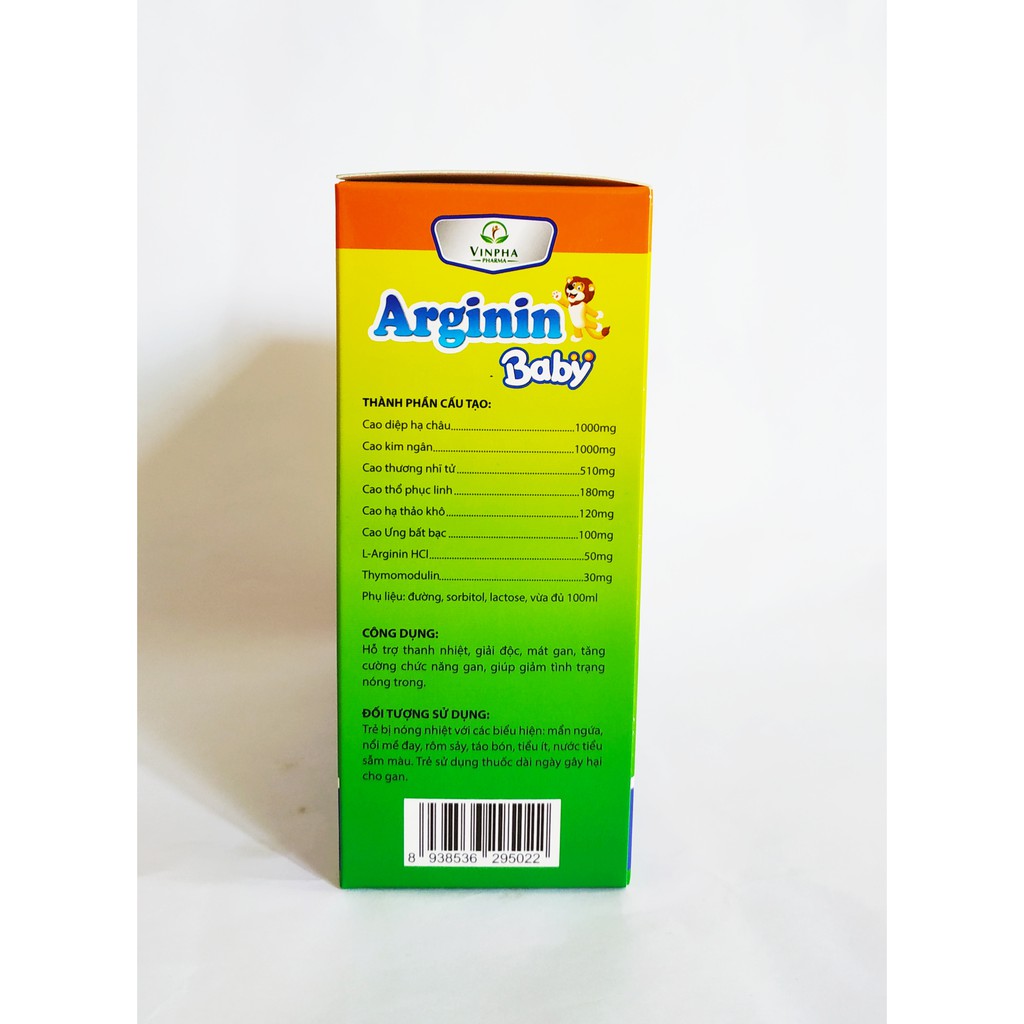 Siro Mát Gan Giải Độc Arginin Baby – Hết Dị Ứng, Mẩn Ngứa, Nổi Mề Đay, Rôm Sảy, Táo Bón, Nhiệt Miệng - Hộp 20 Gói