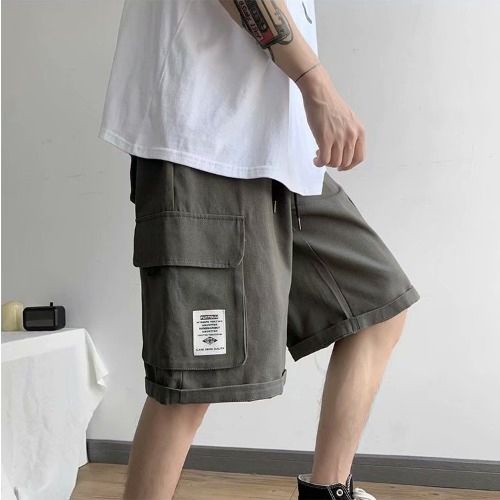 Quần short ống suông có túi dạng hộp thời trang Hàn Quốc dành cho nam