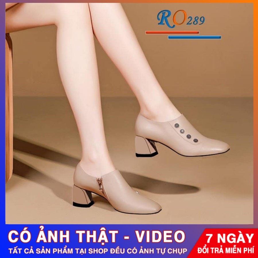 [ẢNH THẬT - FREE SHIP] Giày Boot nữ cổ thấp ROSATA RO289 - HÀNG VIỆT NAM - BKSTORE