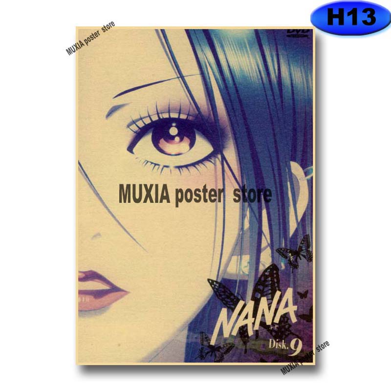 Giấy Dán Tường 42x30cm Họa Tiết Hoạt Hình nana osaki Nhật Bản Trang Trí Nội Thất