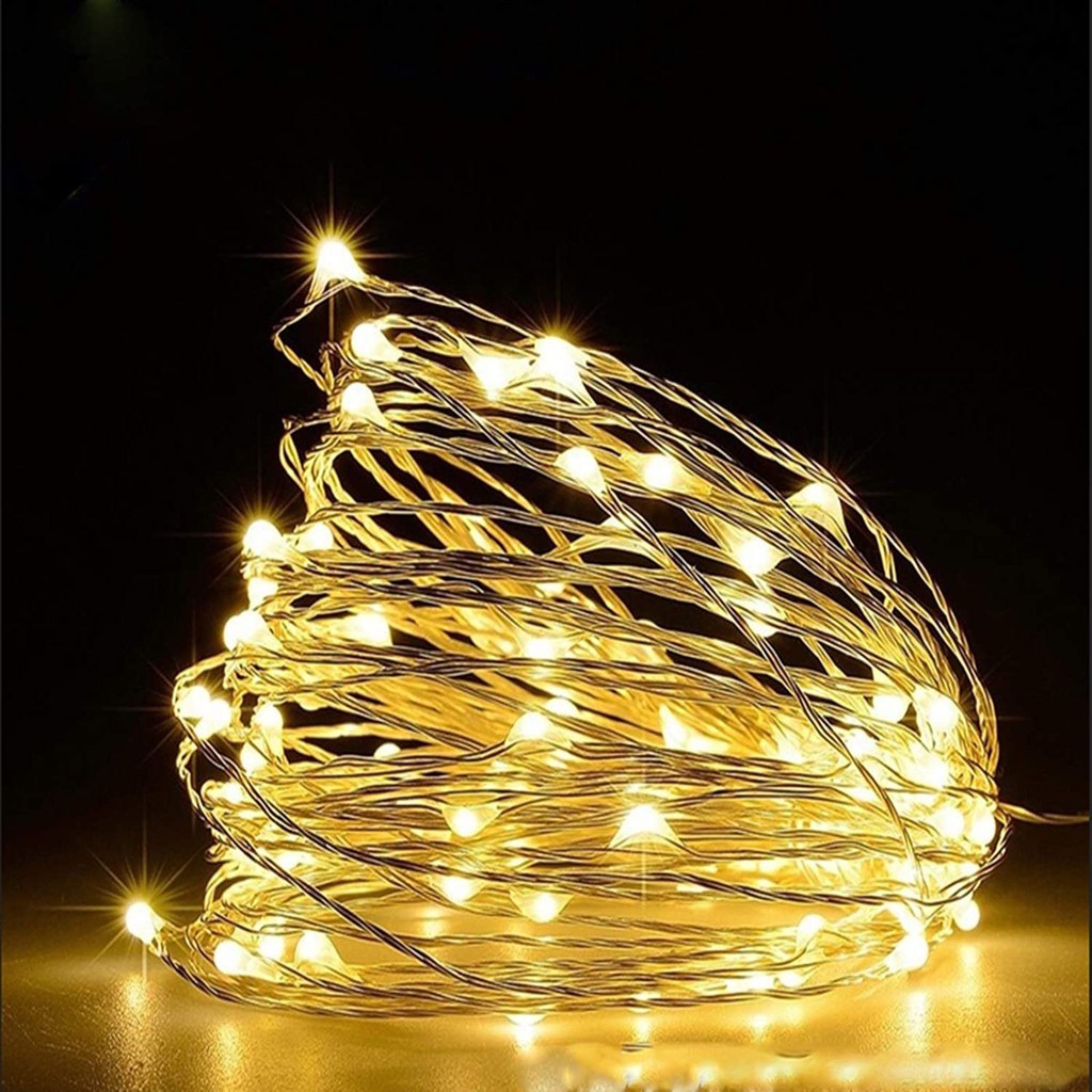 THANH LÝ DÂY ĐÈN ĐOM ĐÓM 3M 30 BÓNG ĐÈN FAIRY LIGHT XÀI PIN AA TRANG TRÍ MÔ HÌNH SIÊU XINH