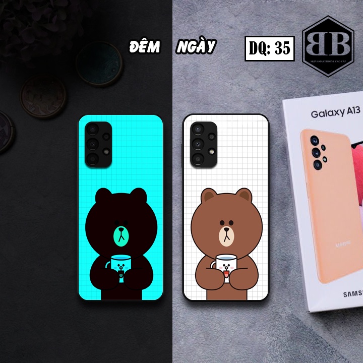 Ốp lưng kính Dạ Quang Samsung Galaxy A13 phát sáng trong đêm chất tốt