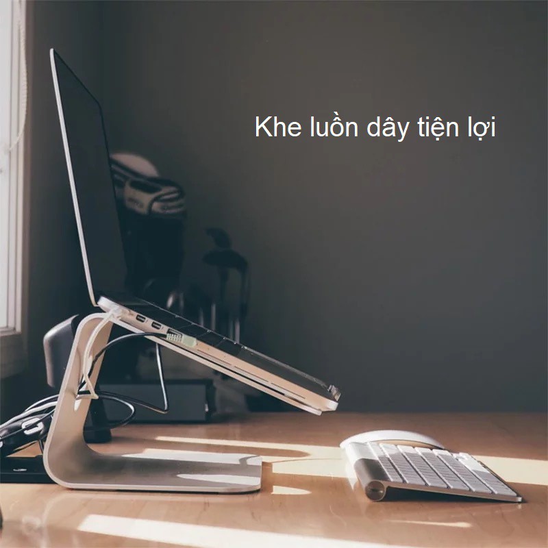 Đế nâng laptop high stand nhôm nguyên khối cho macbook, máy tính xách tay laptop hãng Ximi - X3 U