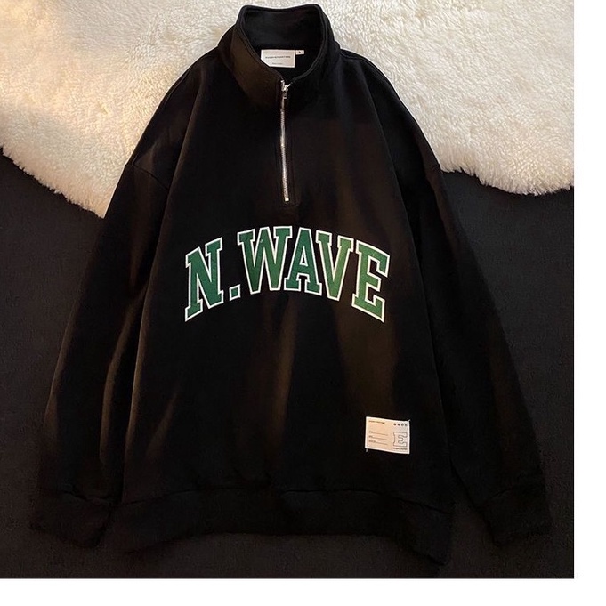 Áo sweater cổ bẻ in chữ thời trang cho nữ | BigBuy360 - bigbuy360.vn