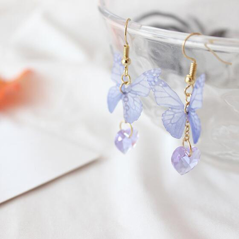 Hoa Tai Hình Bướm Đính Đá Thời Trang Cho Nữ