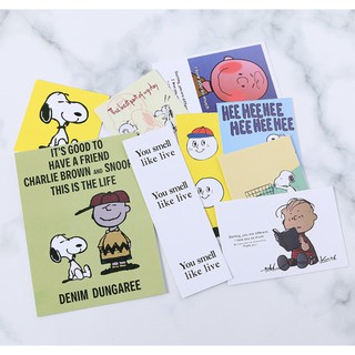 Postcard dán tường Snoopy phong cách Hàn (set 10 tấm)