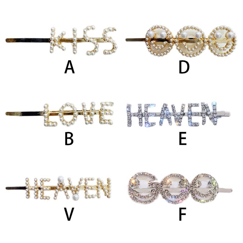 Kẹp Tóc Đính Kim Cương Giả Hình Mặt Cười Phong Cách Hàn Quốc
