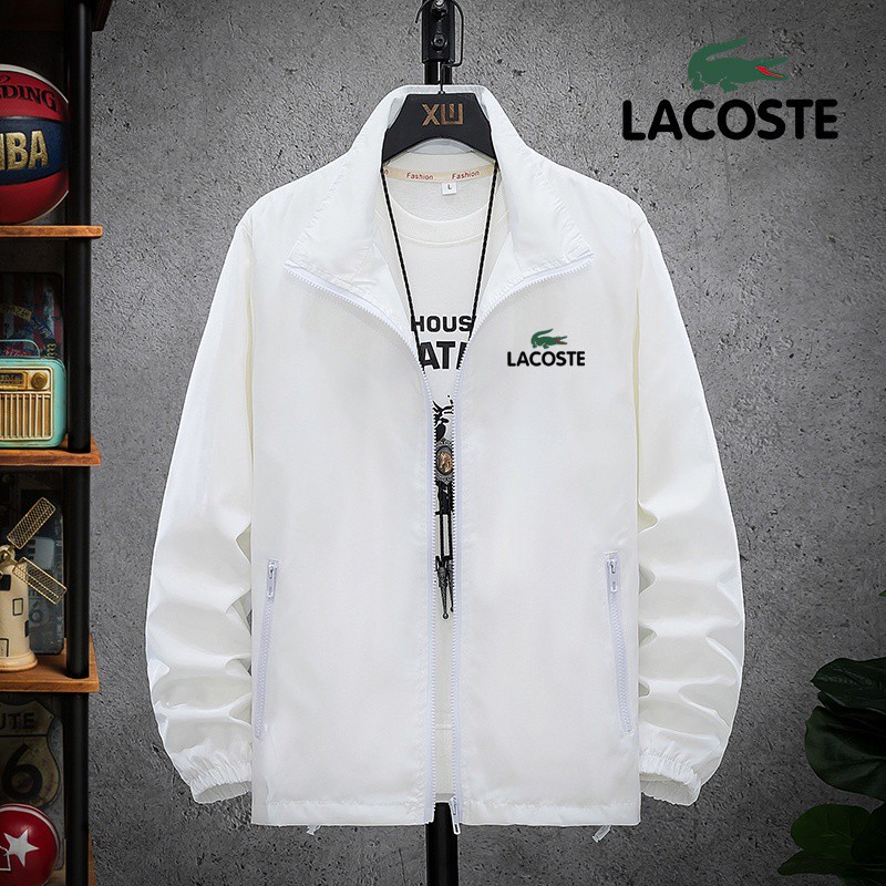 Áo Khoác Thể Thao Lacoste Dáng Rộng Chống Gió Phong Cách Hàn Quốc Cho Nam Giới