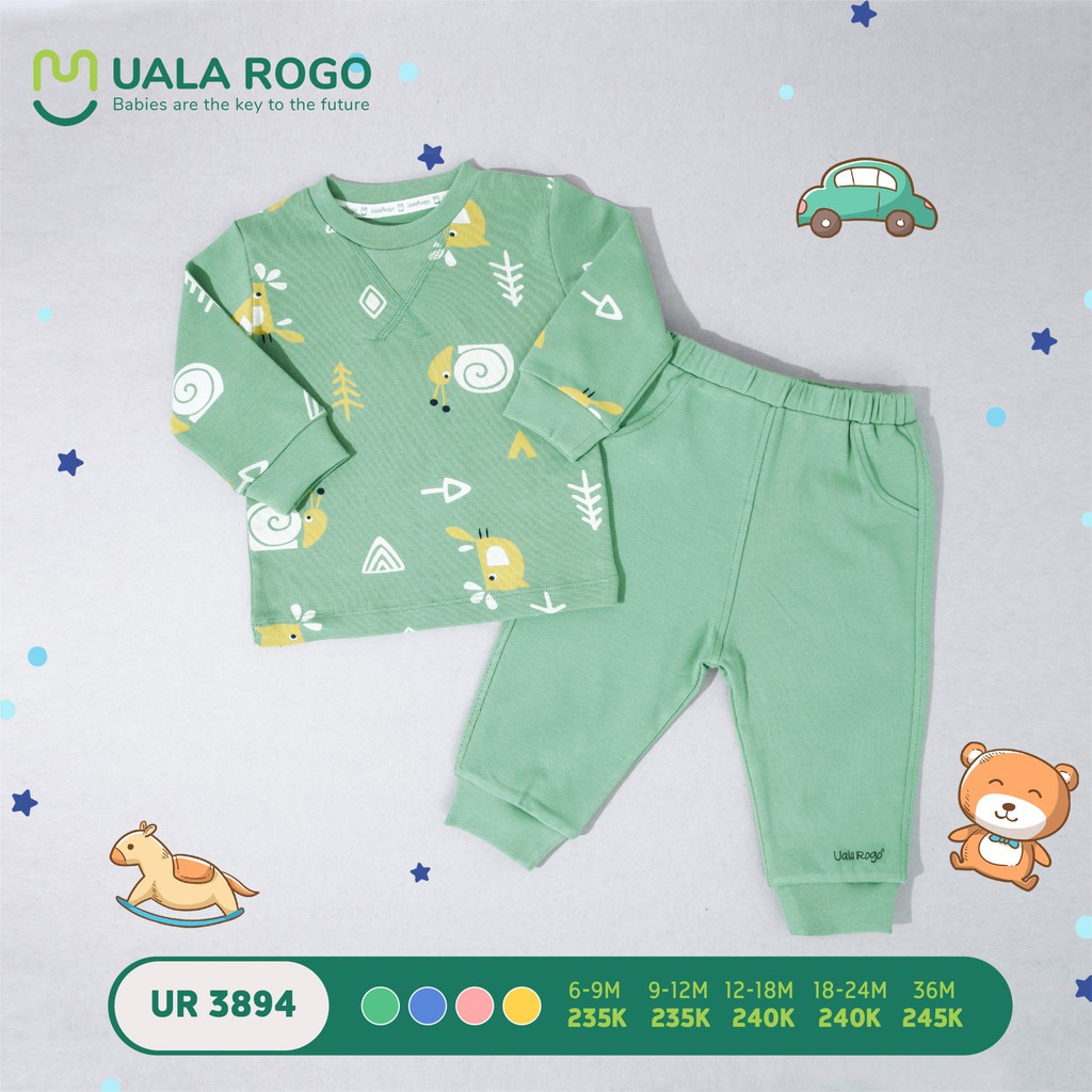 UR3894 Bộ nỉ bé trai bé gái Uala Rogo