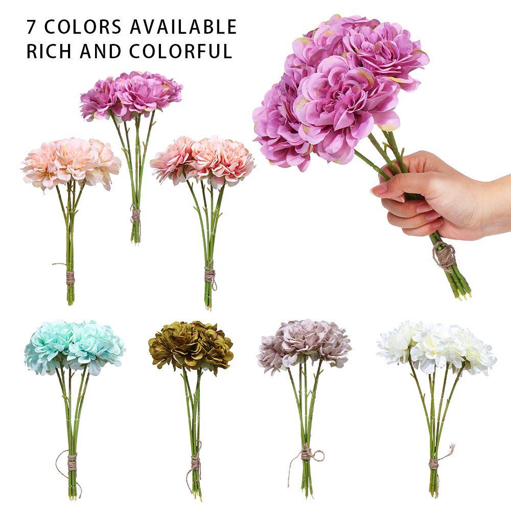 KUNHEV Bó Hoa Mẫu Đơn Nhân Tạo Tự Làm Dùng Để Trang Trí