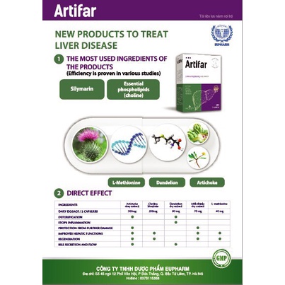 Artifar 30 viên giúp giải độc mát gan tăng cường chức năng gan trong trường hợp viêm gan sơ gan