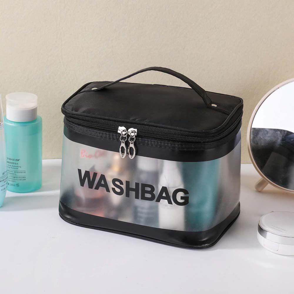 OCEANMAP Makeup Bag Portable Large Capacity Travel Waterproof Handbag PVC Cosmetic Storage Bag