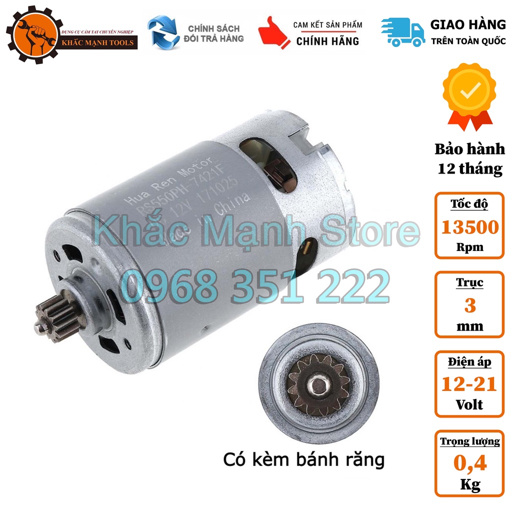 Motor 550 21v - Motor 21v Công Suất Cao Chuyên Cho Máy Pin 21V