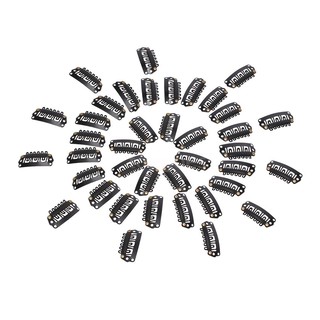 [Hàng mới về] Set 40 kẹp nối tóc giả hình dáng chữ U màu đen tiện dụng làm đẹp tóc 