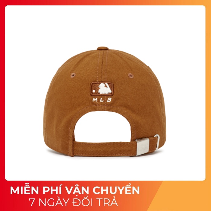 Nón MLB Logo B  Nâu Basic Form Mềm - Hàng Backdoor Cắt Tag