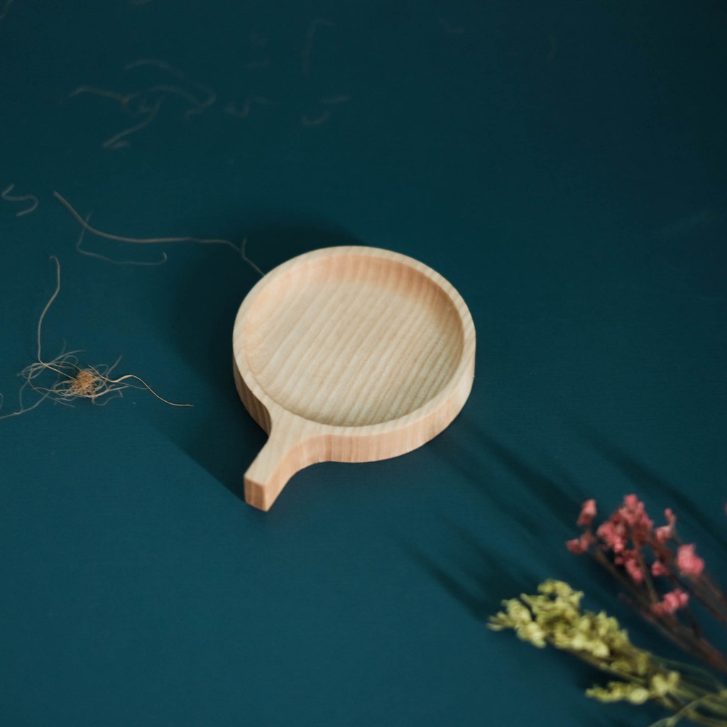 Khay gỗ tròn tay cầm, Khay gỗ tần bì, woodentray