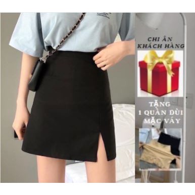 [MUA 1 TẶNG 1]Chân Váy Ngắn Chữ A Xẻ Tà Cạnh Tặng 1 Quần Đùi Gen Bụng Mu.Na | BigBuy360 - bigbuy360.vn