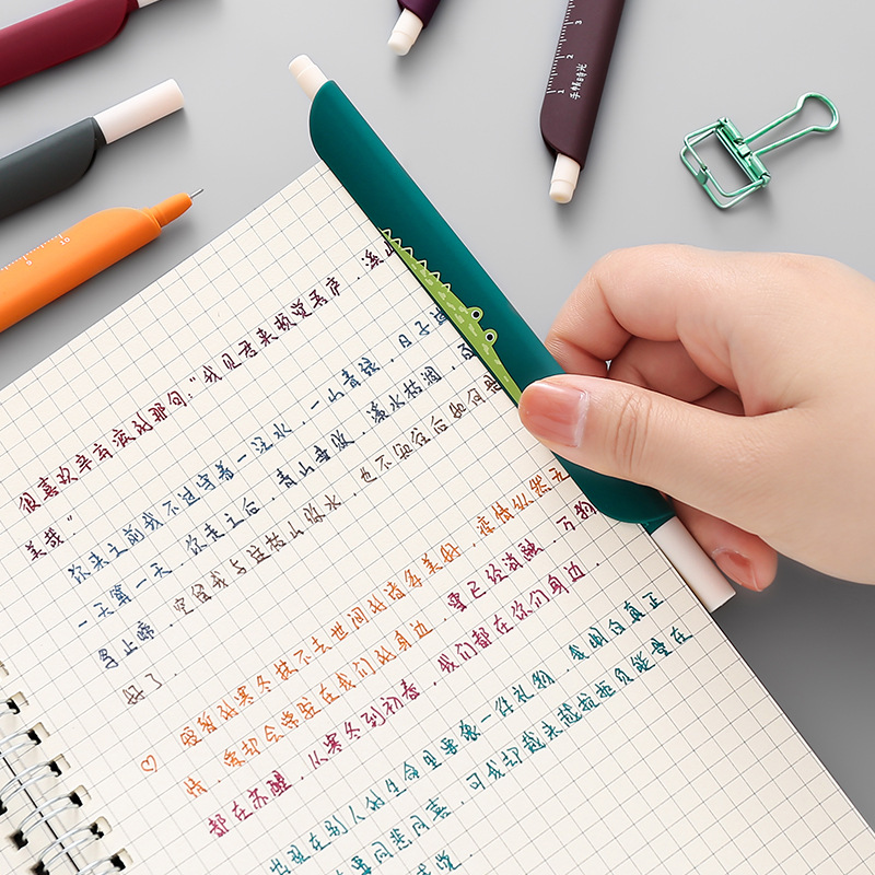 1 Cây Bút Gel Nhiều Màu Sắc Họa Tiết Động Vật Hoạt Hình Đa Năng Cho Học Sinh