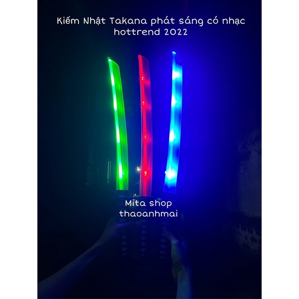 Đồ chơi trung thu Kiếm Nhật Takana phát sáng có nhạc, đèn Led - Hot trend 2022
